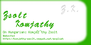 zsolt komjathy business card